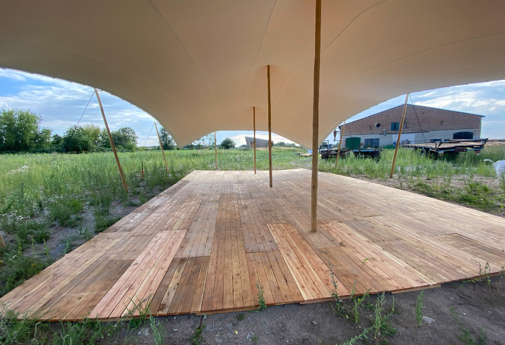 Maham Tent - Stretchzelt Holzfussboden